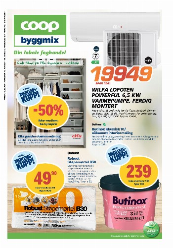 Coop Byggmix kundeavis uke 35 – side 1