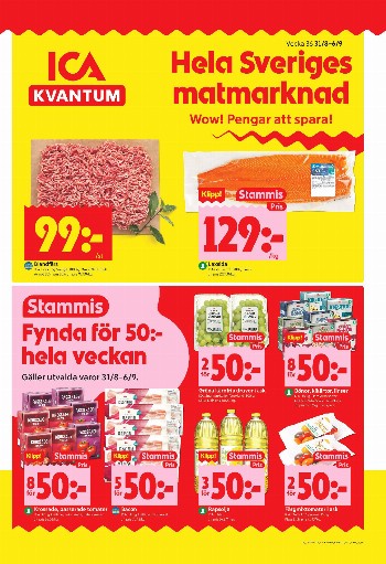 ICA Kvantum Strömstad kundeavis uke 36 – side 1