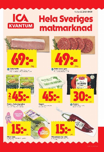 ICA Kvantum Strömstad kundeavis uke 42 – side 1