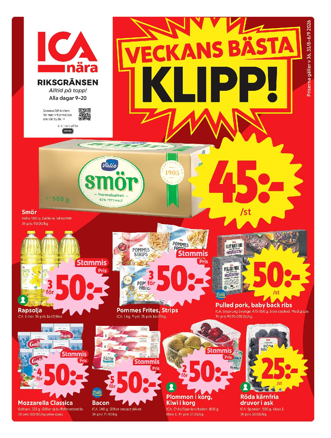 ICA Nära Riksgränsen kundeavis uke 36 – side 1