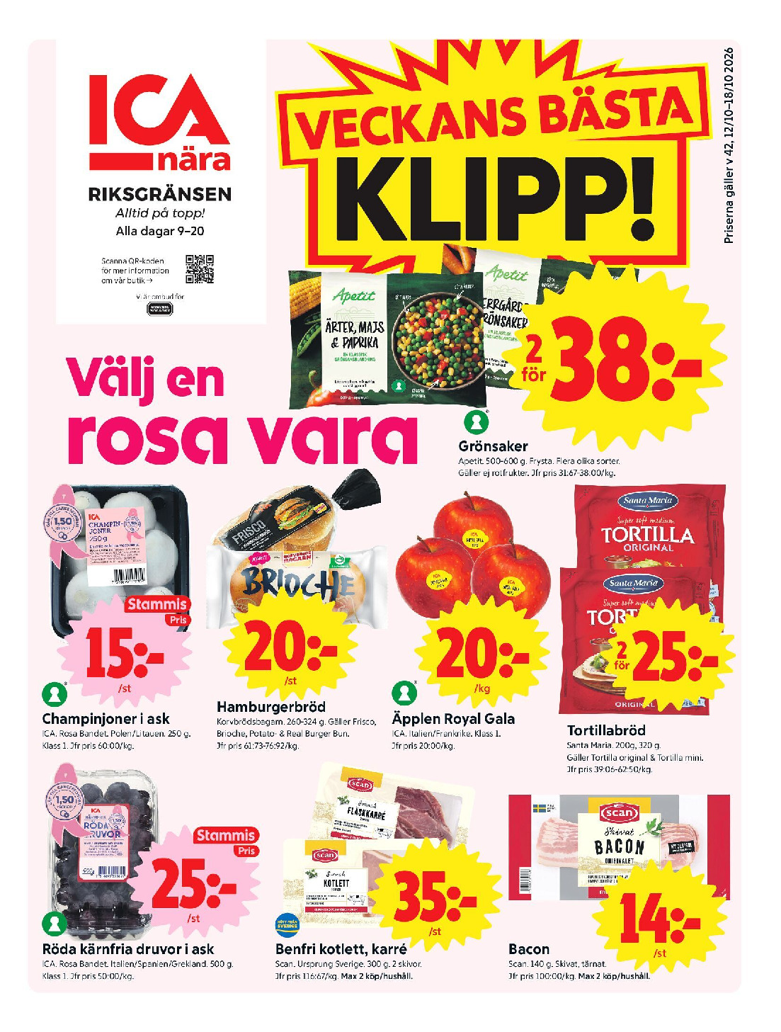 ICA Nära Riksgränsen kundeavis uke 42 – side 1