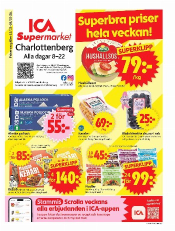 ICA Supermarket Charlottenberg kundeavis uke 42 – side 1