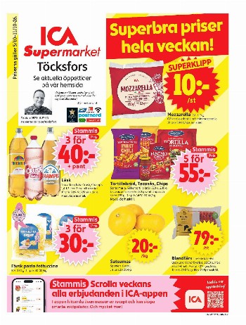 ICA Supermarket Töcksfors kundeavis uke 41 – side 1