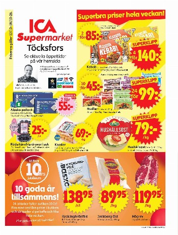 ICA Supermarket Töcksfors kundeavis uke 42 – side 1