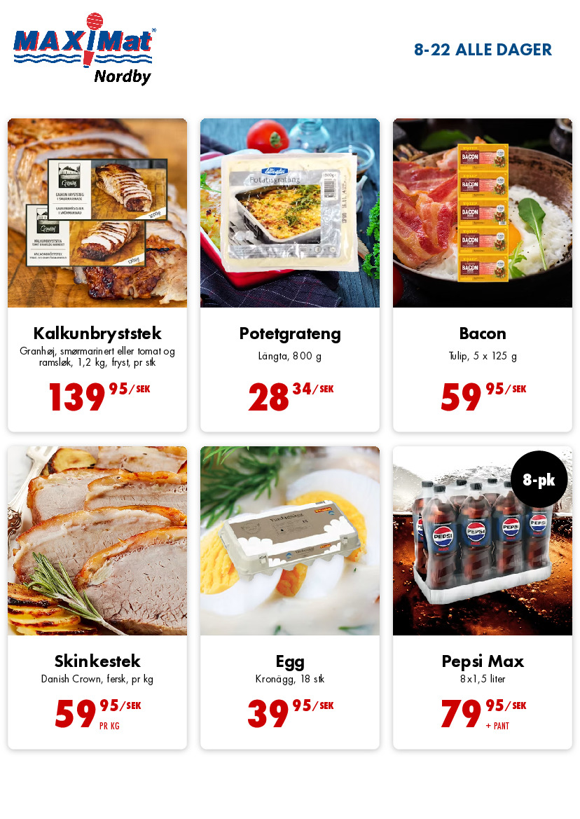 MaxiMat Nordby kundeavis uke 36 – side 1