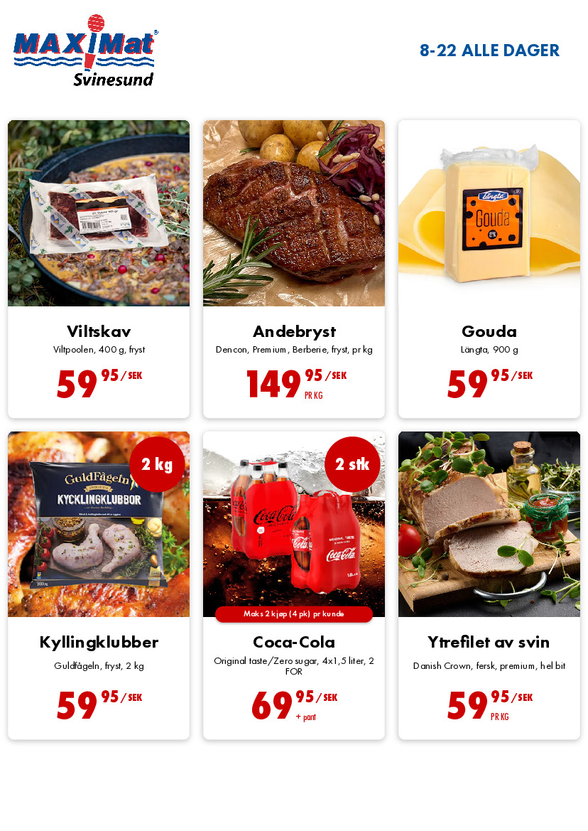 MaxiMat Svinesund kundeavis uke 42 – side 1