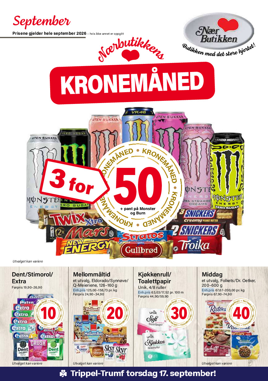 Nærbutikken kundeavis uke 40 – side 1