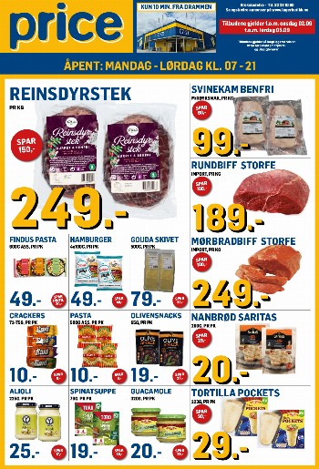 Price Lagerbutikk kundeavis uke 36 – side 1