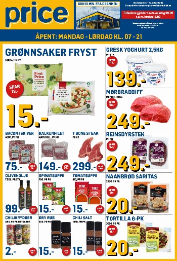 Price Lagerbutikk kundeavis uke 37 – side 1