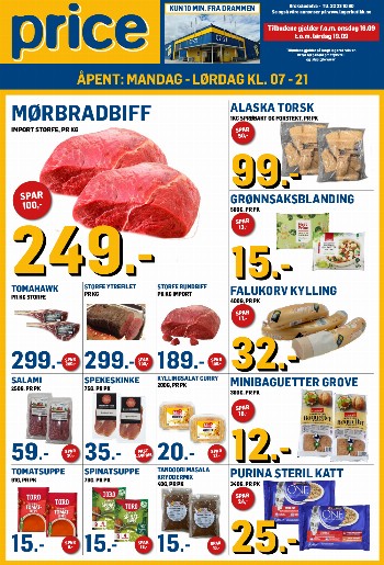 Price Lagerbutikk kundeavis uke 38 – side 1