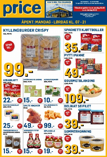Price Lagerbutikk kundeavis uke 40 – side 1