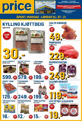 Price Lagerbutikk kundeavis uke 44 – side 1